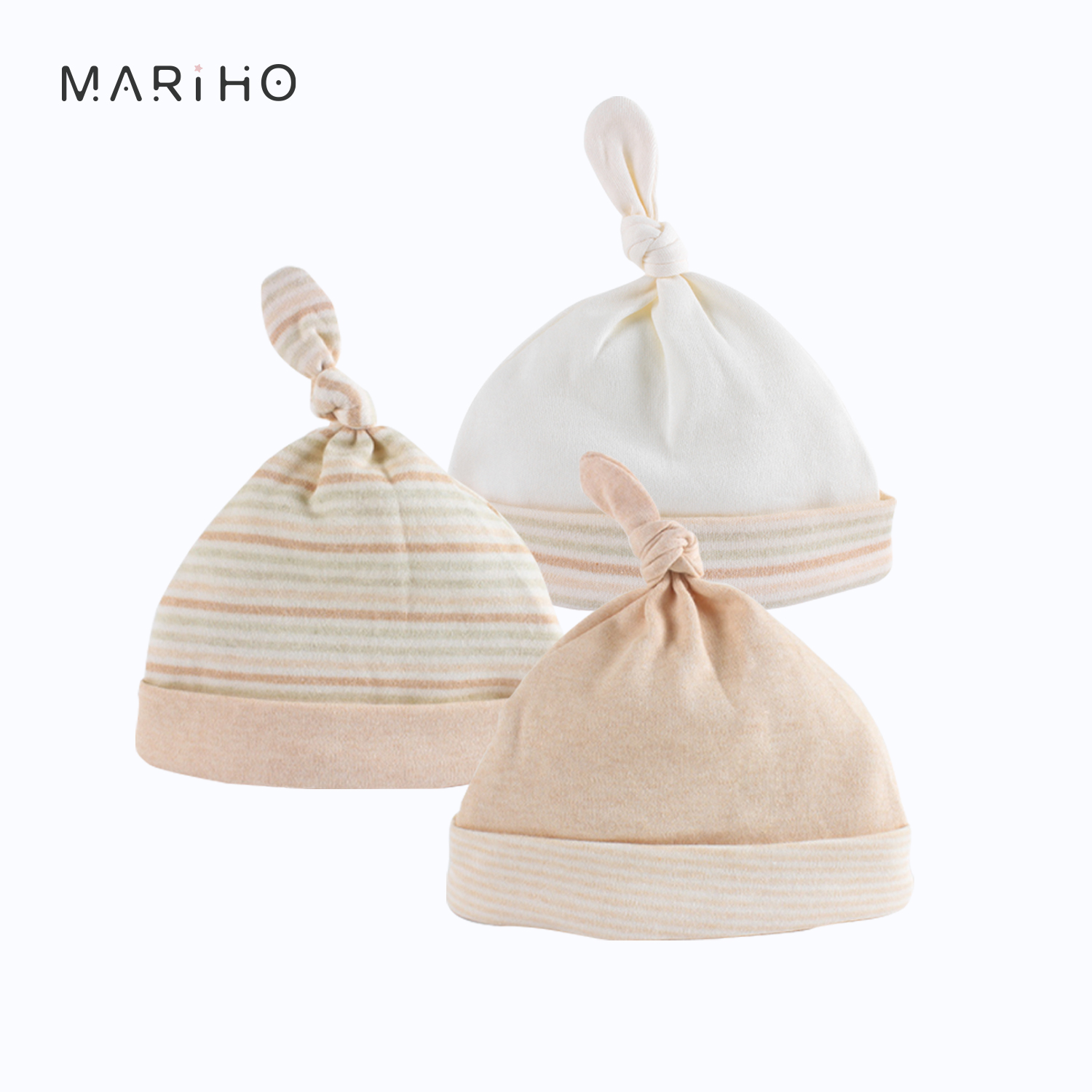 【Mariho】天然彩棉嬰兒胎帽