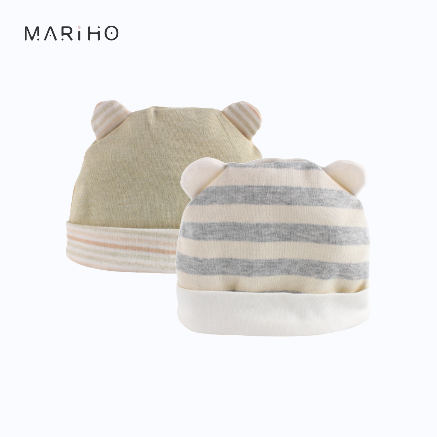 【Mariho】天然彩棉熊熊胎帽